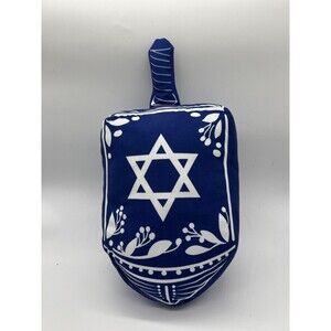 Hanukkah Dreidel Cushion Mini Blue Star Of David Throw Pillow Decor Accent
